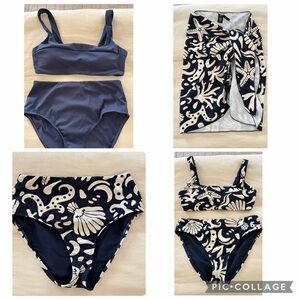 Alex Marie Navy and White Bikini Set
